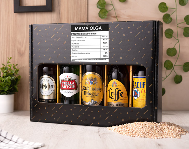 Caja Cervezas Del Mundo Info Nutricional Mam Regalo Original