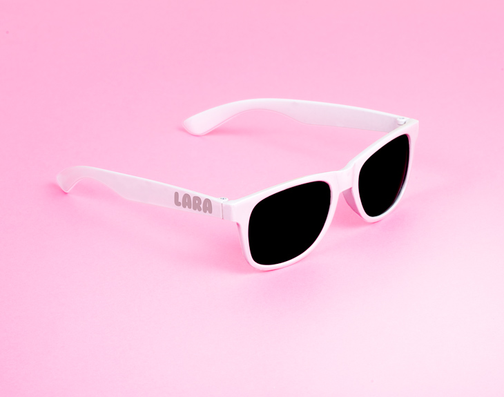 Gafas De Sol Infantiles Personalizadas Classic Blanco Regalo Original