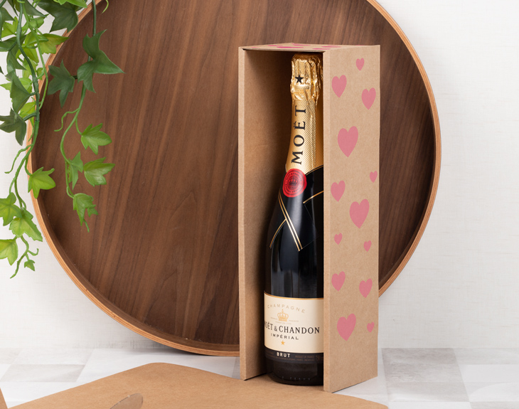 Moët Chandon con Caja Personalizada Romántica Regalo Original