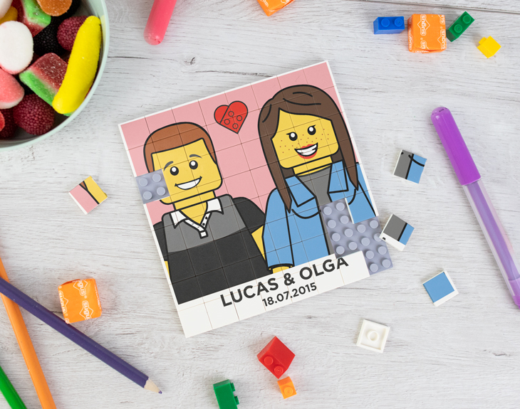 Mosaico De Blocos Casal Lego Pop Madeingift