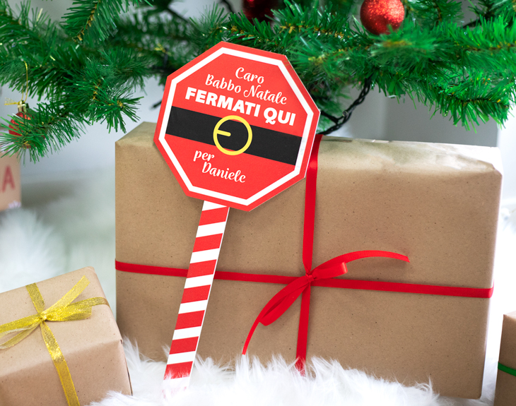 Insegna In Miniatura Per Casa Delle Bambole 1:12 – Babbo Natale Fermati Qui - Foto 4