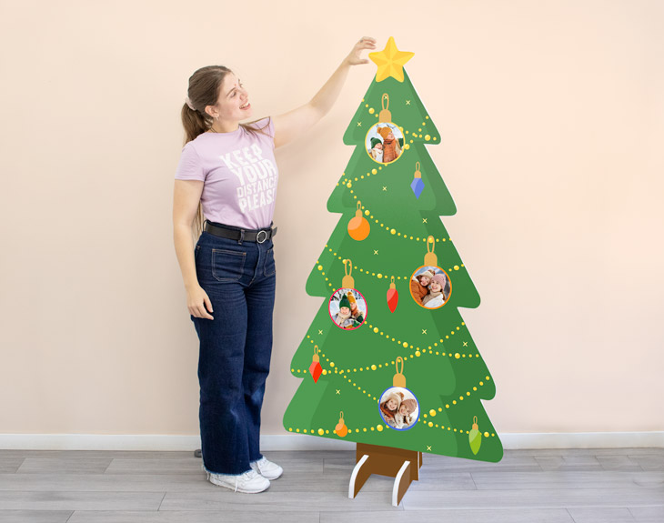 Árbol de Navidad Gigante Elegante con Fotos - Regalo Original