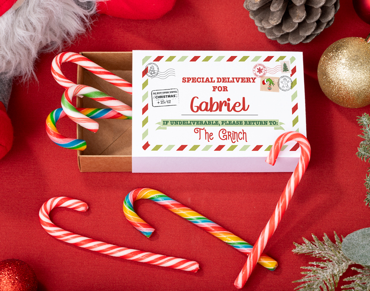 Box of candy canes 