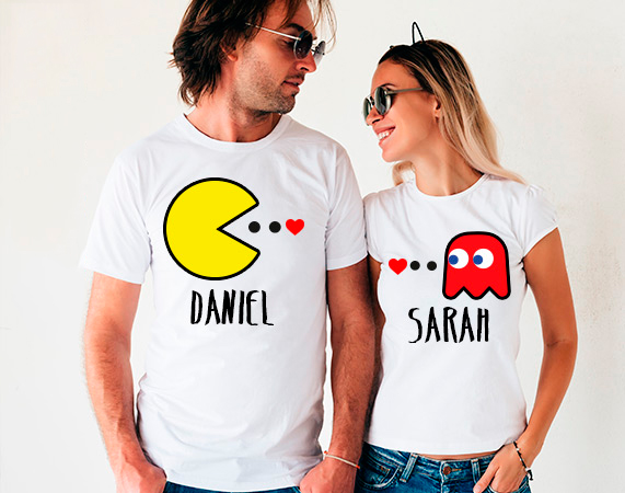Camisetas comecocos para parejas -