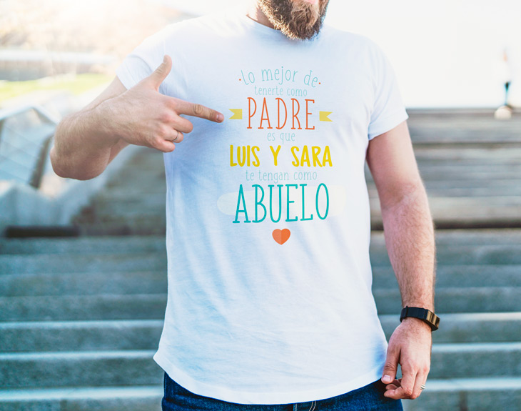 tempo club Acumulativo Camiseta "Mejor padre y abuelo" - Regalo Original