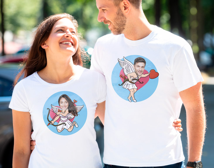 Camisetas/Sudaderas para "Cupido" con caras - Regalo Original