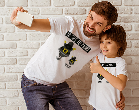 Camisetas para padre hijo "Yo tu padre"