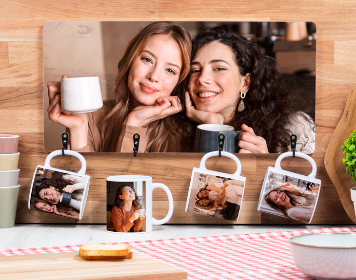 Porta Tazas De Café De Metal - Soporte De Pared Con 12 Perchas Con