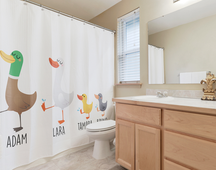 Shower curtain "Ducks Family" - Made In Gift