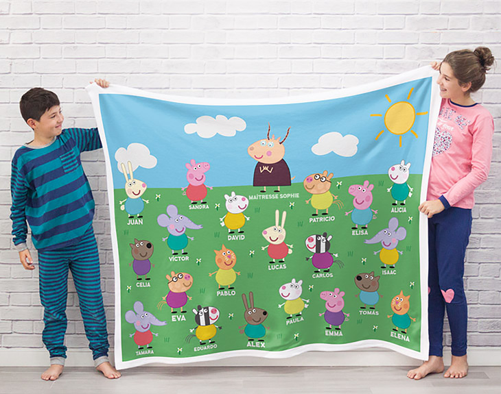 Couverture câline- Couverture polaire- Extra chaude et épaisse- Peppa