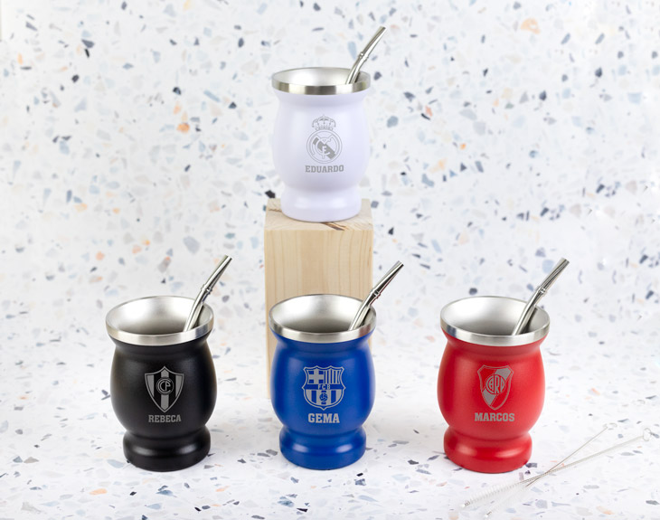 Vaso Mate Equipos De Fútbol Personalizado Regalo Original 