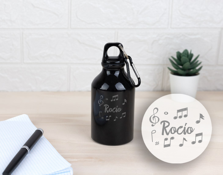 Personalised mini thermos "Musical notes" MadeinGift