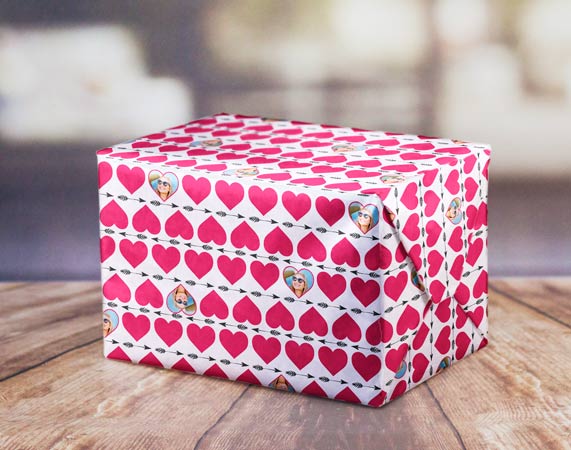 Papel de regalo con Diseño de Corazones 2 Rollo de Cinta Wodasi Papel Para Envolver Regalos Papel de Regalo de San Valentín 6 Hojas Papel de Regalo Papel Regalo para Cumpleaños 70 x 50cm