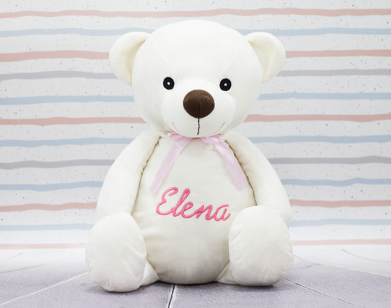 oso de peluche con nombre bordado