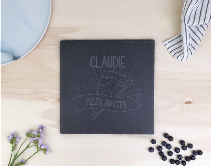 Engraved slate plate “Master Pizza Maker” Made In Gift