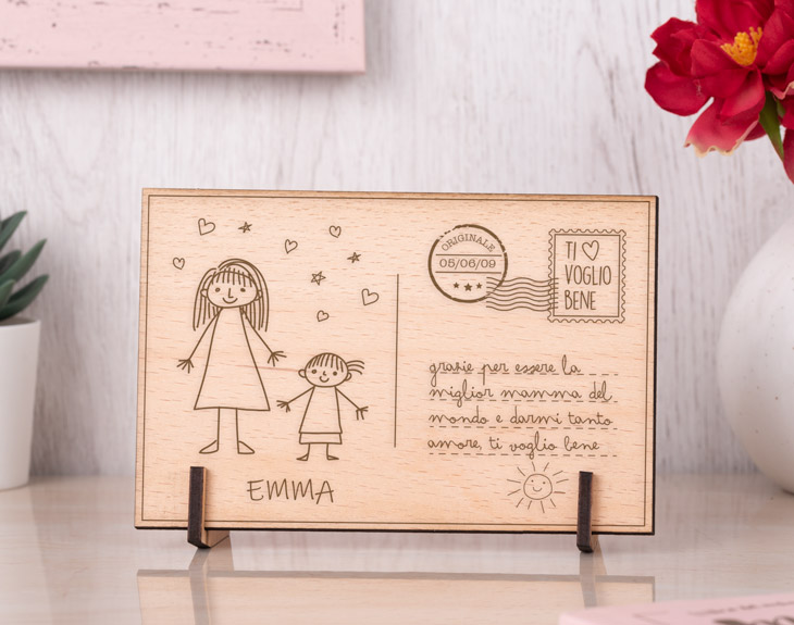 Putuo Decor Decorazione Cuore Acrilico Con Base In Legno Frase Auguri