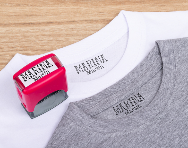 Timbro Personalizzato Per Tessuti E Libri - Con Nome, Nero Indelebile - Foto 5