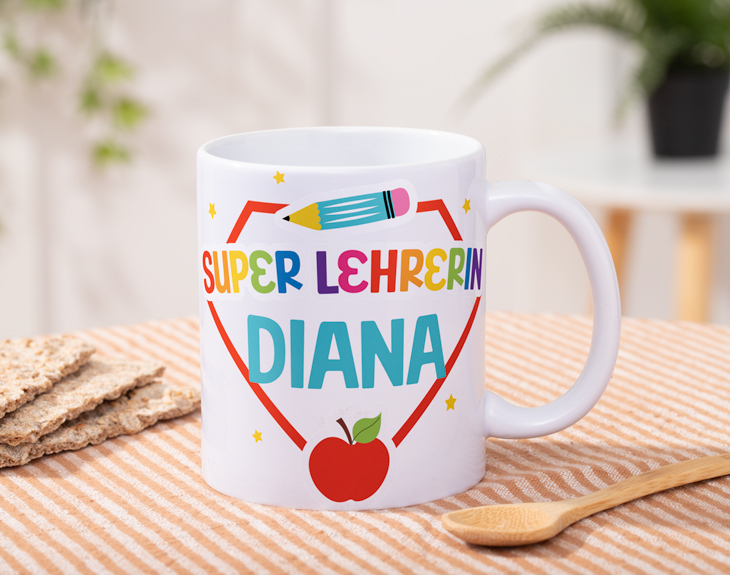 Persönliche Lehrer-Tasse Mit Eigener Nachricht – Individuell Gestaltbar Als Dankesgeschenk