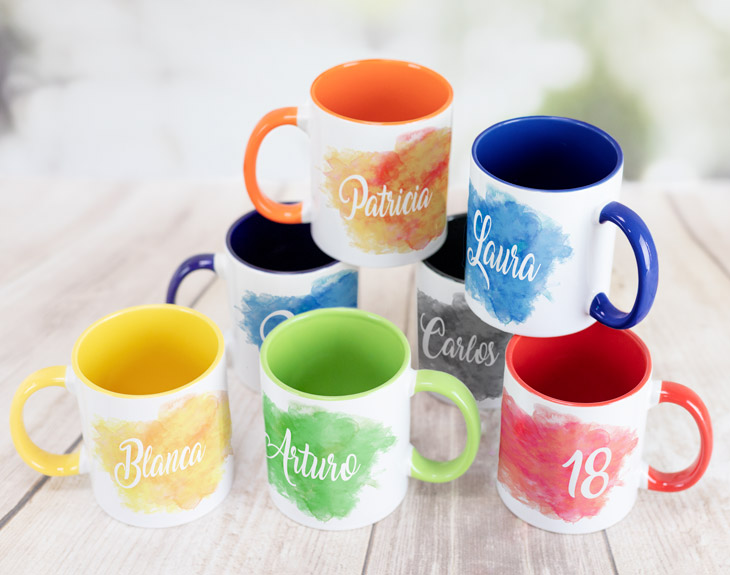 Tasse Personnalis e Avec Int rieur De Couleur Made In Gift