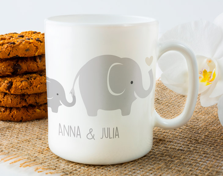 Taza Personalizada Mamá Elefante Regalo Original 