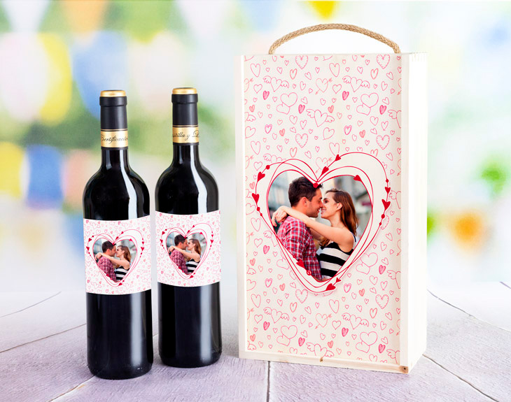 Confezione regalo vino rosso in cassetta legno TERREDAVINO 2 X 750 ML